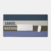 Muster für blaue und braune Streifen Schreibtischunterlage (Tastatur & Maus)