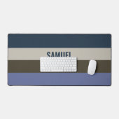 Muster für blaue und braune Streifen Schreibtischunterlage (Tastatur & Maus)