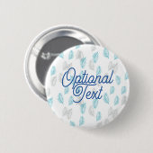 Muster für blaue und graue Blätter Button (Vorne & Hinten)