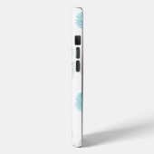 Muster für blaue und graue Blätter Case-Mate iPhone Hülle (Rückseite / Links)