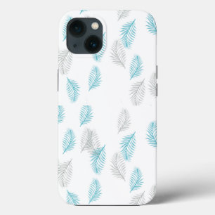 Muster für blaue und graue Blätter Case-Mate iPhone Hülle