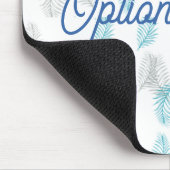 Muster für blaue und graue Blätter Mousepad (Ecke)