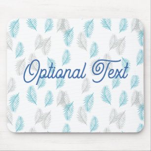 Muster für blaue und graue Blätter Mousepad