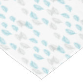 Muster für blaue und graue Blätter Tischdecke (Schrägansicht)