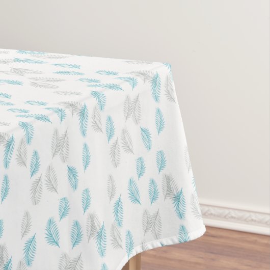 Muster für blaue und graue Blätter Tischdecke (Beispiel)
