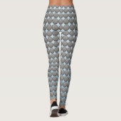 Muster für blaue und graue Polka-Punkte Leggings (Rückseite)