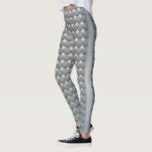 Muster für blaue und graue Polka-Punkte Leggings (Links)