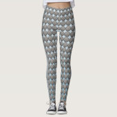 Muster für blaue und graue Polka-Punkte Leggings (Vorderseite)