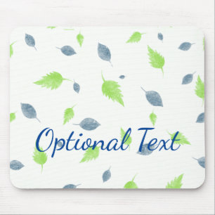 Muster für blaue und grüne Blätter Mousepad