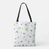 Muster für blaue und grüne Blätter Tasche (Rückseite)