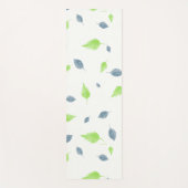 Muster für blaue und grüne Blätter Yogamatte (Vorderseite)