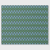Muster für blaue und grüne Pfeil Geschenkpapier (Flach)