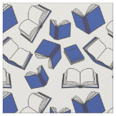 Muster für blaue und weiße Bücher Stoff (Nahaufnahme)
