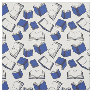 Muster für blaue und weiße Bücher Stoff