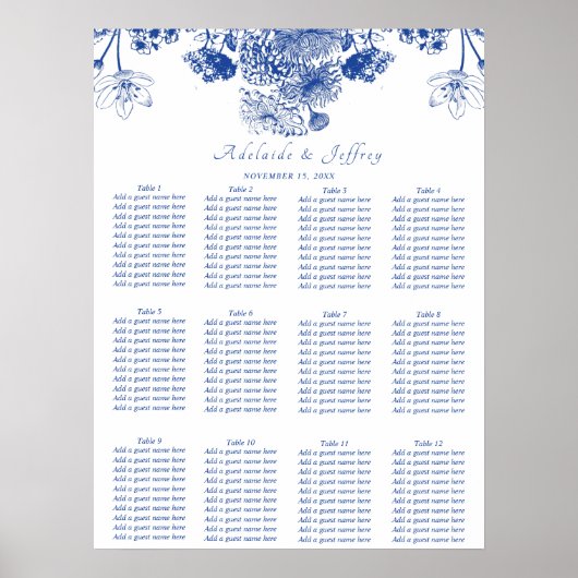 Muster für blaue und weiße China Poster (Vorne)