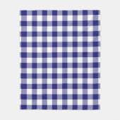 Muster für blaue und weiße Gingham-Karos Fleecedecke (Vorderseite)