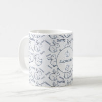 Muster für blaue und weiße Kaninchen - Illusion