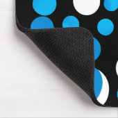 Muster für blaue und weiße Kreise Mousepad (Ecke)