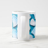 Muster für blaue und weiße Ozeane Jumbo-Tasse (Rückseite)