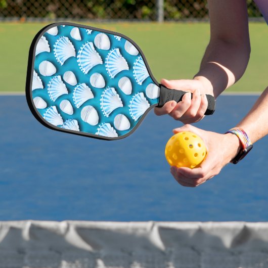 Muster für blaue und weiße Ozeane Pickleball Schläger (InSitu)