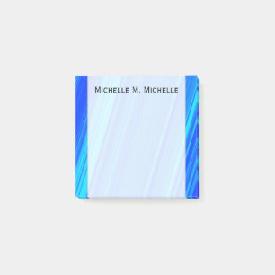 Muster für blaue und zyklische Linien + Individue Post-it Klebezettel