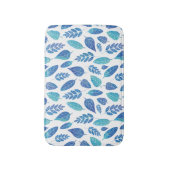 Muster für blaue Wasserfarben-Blätter Badematte (Vorderseite Vertikal)