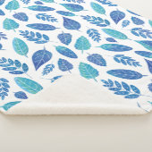 Muster für blaue Wasserfarben-Blätter Sherpadecke (3/4)