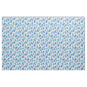 Muster für blaue Wasserfarben-Blätter Stoff (Fat Quarter (45,7 x 55,9 cm))