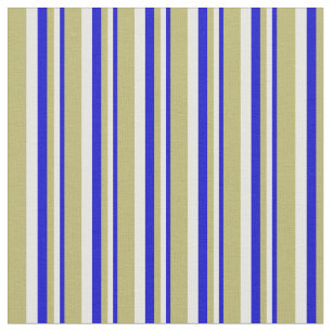 Muster für blaue, weiße und dunkle Khaki-Linien Stoff