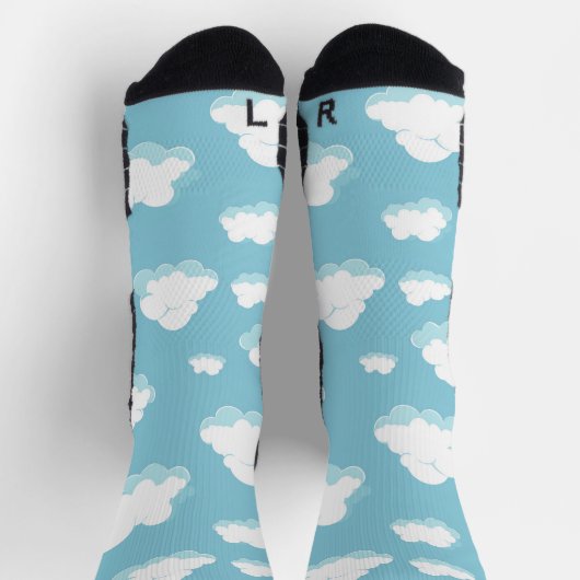 Muster für blauen Himmel und Wolken Socken (Oben)