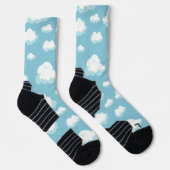 Muster für blauen Himmel und Wolken Socken (Rechts)