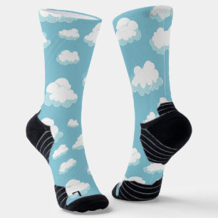 Muster für blauen Himmel und Wolken Socken