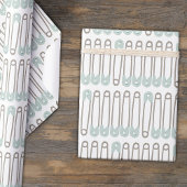 Muster für blaues Button Baby-Duschpapier Geschenkpapier