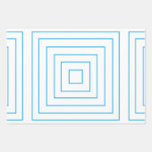 Muster für blaues geometrisches Quadrat Geschenkpapier Set (Vorderseite 2)