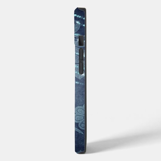Muster für blaues Hintergrundbild mit Zeichenkette Case-Mate iPhone Hülle (Rückseite / Links)