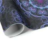 Muster für blaues und rosafarbenes Fraktal Geschenkpapier (Rolleneckpunkt)