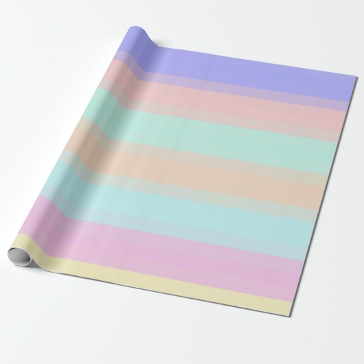 Muster für blaugelb rosa grüne Pastellstreifen Geschenkpapier (Ungerollt)