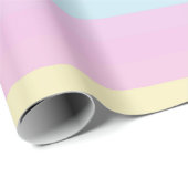 Muster für blaugelb rosa grüne Pastellstreifen Geschenkpapier (Rolleneckpunkt)