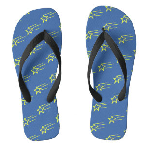 Muster für blaugelbe Sterne Badesandalen