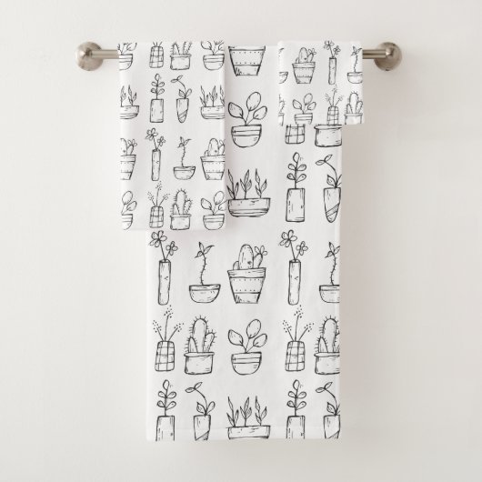 Muster für Blume und Pflanze Badhandtuch Set (Insitu)