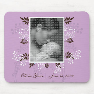 Muster für Blumen und Fern-FOTO (lila) Mousepad