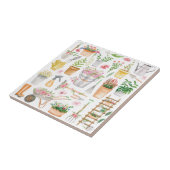 Muster für Blumengartengeräte Fliese (Seite)