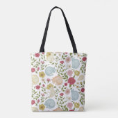Muster für Blumenkatzen Wiederverwendbare Totbeute Tasche (Rückseite)