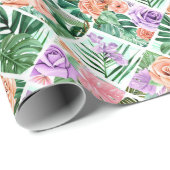 Muster für Blumenmuster 2D-Illustration Geschenkpapier (Rolleneckpunkt)