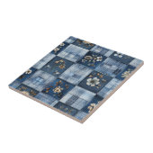 Muster für Blumenmuster | Boho Denim Fliese (Seite)