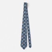 Muster für Blumenmuster | Boho Denim Krawatte (Vorderseite)