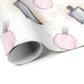 Muster für Blumenparfüms Geschenkpapier (Rolleneckpunkt)