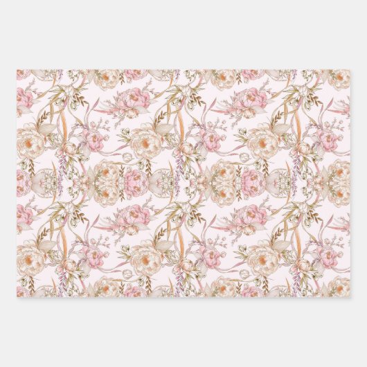 Muster für Blumenparfüms Geschenkpapier Set (Vorderseite)