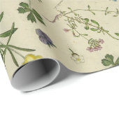 Muster für botanische Vintage Blume Geschenkpapier (Rolleneckpunkt)