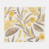 Muster für botanisches Blumenpapier Fleecedecke (Vorderseite (Horizontal))